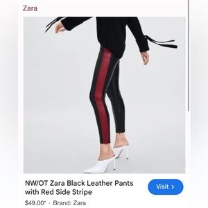 Zara Vegan Leather Pants